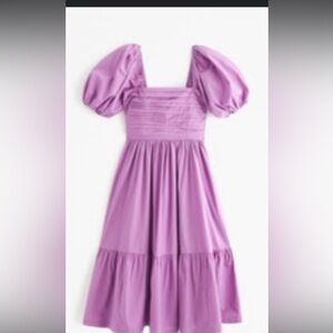 Abercrombie & Fitch Lavender Puff Sleeve Dress